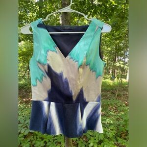 Tahari Sleeveless Purple Green Top - Women’s XS